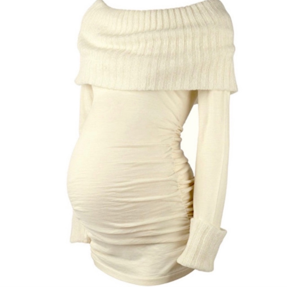 Isabella Oliver Maternity Cowl Neck Ruched Sweater